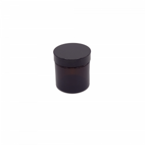 Pommadier verre ambré 60ml B51 + couvercle bakelite noir B51