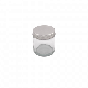 Pommadier verre blanc 60ml B51 + couvercle alu B51
