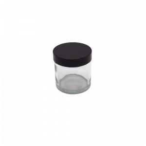 Pommadier verre blanc 60ml B51 + couvercle bakelite noir B51